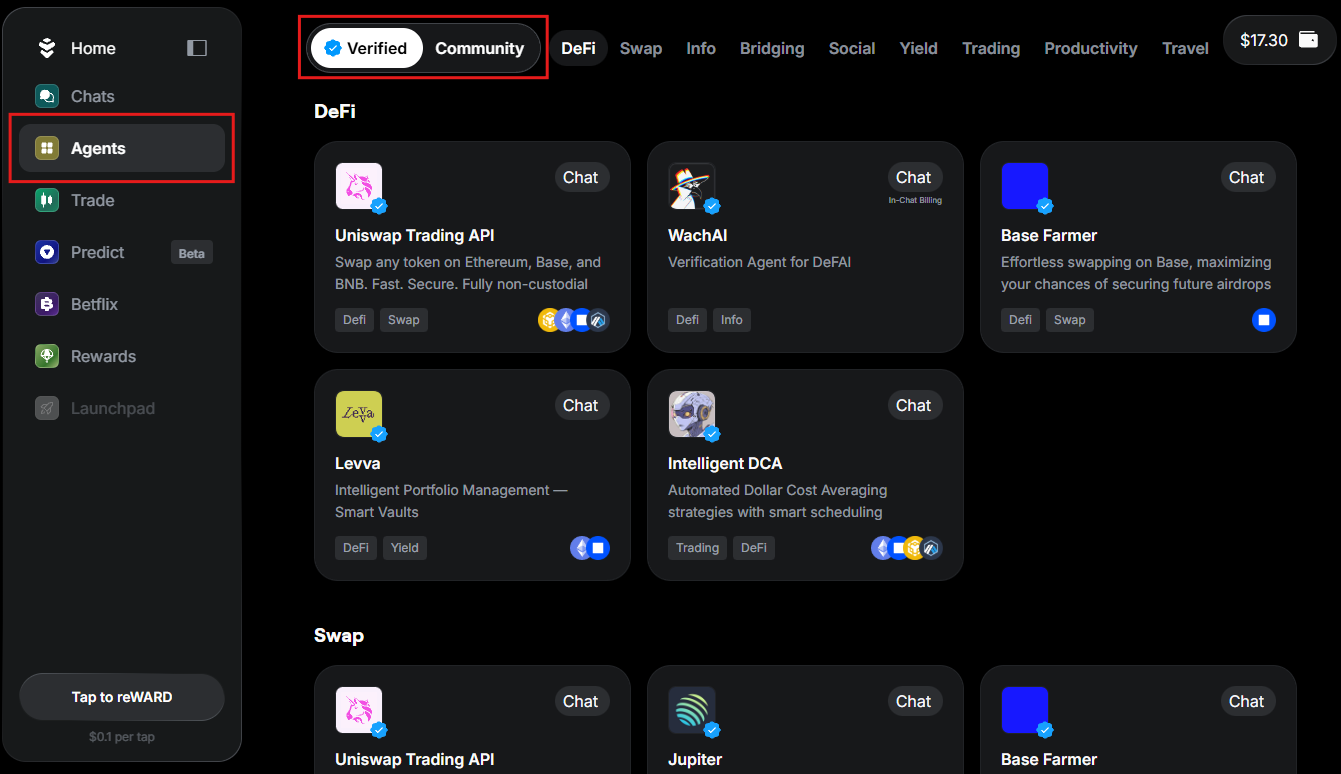 The Agent Hub in Warden